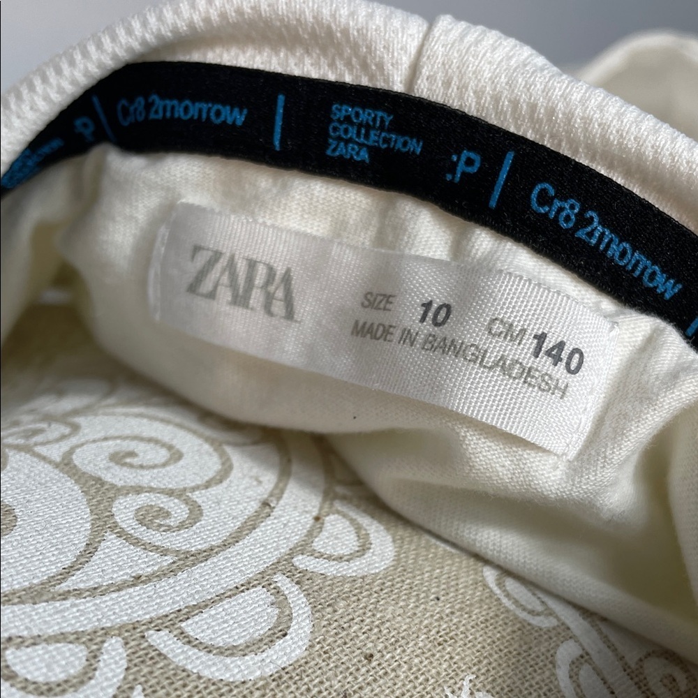 Zara White Sleeveless Hoodie size 10 cream color - Picture 6 of 6